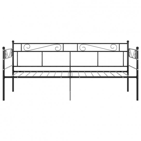 Cadre de canapé-lit Noir Métal 90x200 cm
