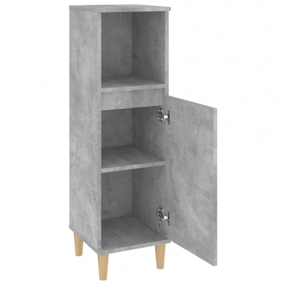 Armoire de salle de bain gris béton 30x30x100 cm