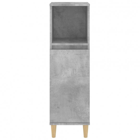 Armoire de salle de bain gris béton 30x30x100 cm