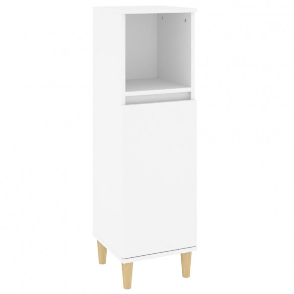 Ensemble de meubles salle de bain 3 pcs blanc bois d'ingénierie