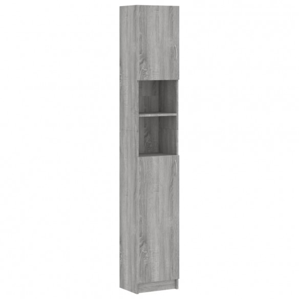 Armoire de bain Sonoma gris 32x25,5x190 cm Bois d'ingénierie