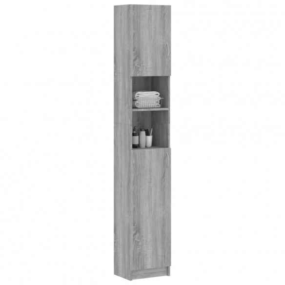 Armoire de bain Sonoma gris 32x25,5x190 cm Bois d'ingénierie