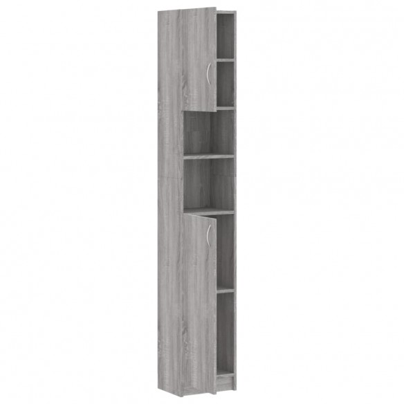 Armoire de bain Sonoma gris 32x25,5x190 cm Bois d'ingénierie