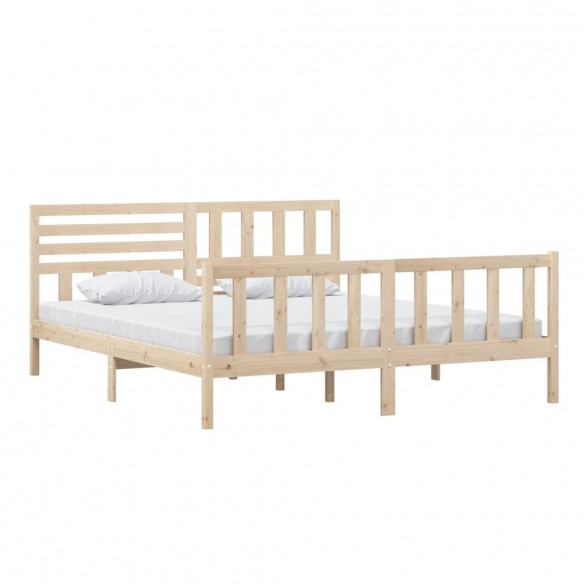 Cadre de lit Bois massif 180x200 cm Super King