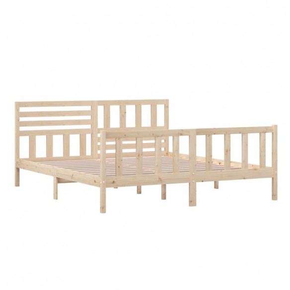 Cadre de lit Bois massif 180x200 cm Super King