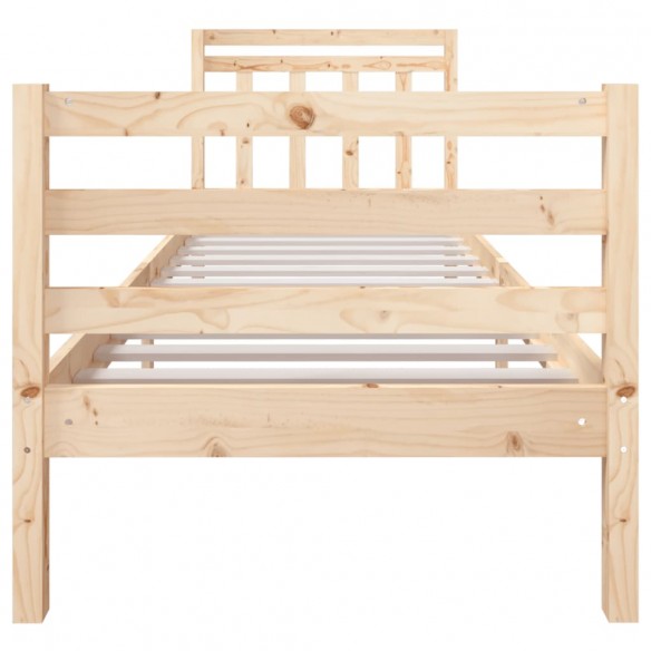 Cadre de lit Bois massif 75x190 cm Petit simple