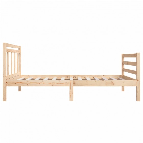 Cadre de lit Bois massif 75x190 cm Petit simple