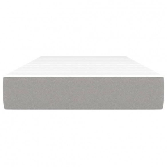 Matelas de lit à ressorts ensachés Gris clair 90x190x20cm Tissu