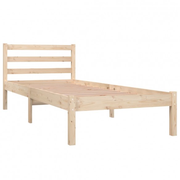 Cadre de lit bois de pin massif 75x190 cm petit simple