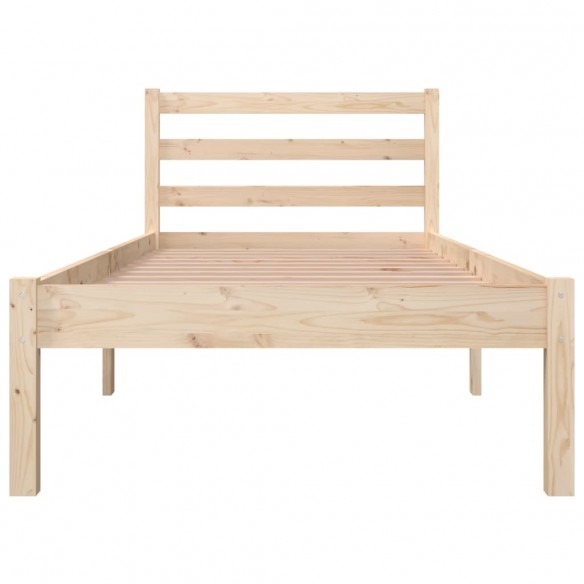 Cadre de lit bois de pin massif 75x190 cm petit simple