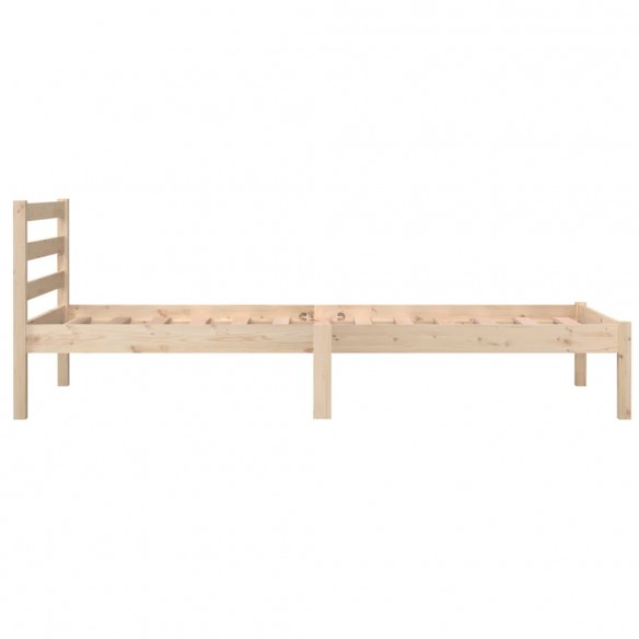 Cadre de lit bois de pin massif 75x190 cm petit simple