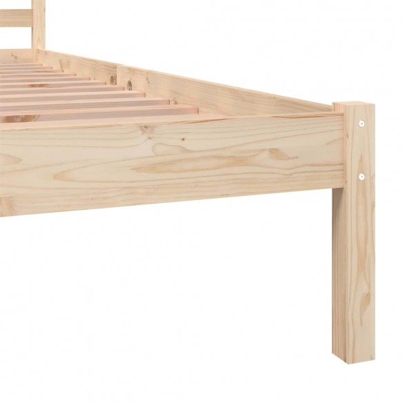 Cadre de lit bois de pin massif 75x190 cm petit simple