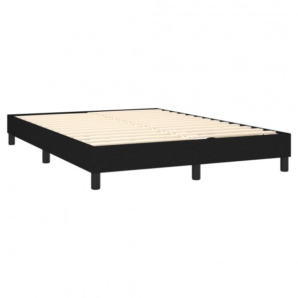 Cadre de lit avec matelas Noir 140x190 cm Tissu