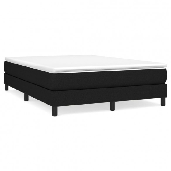 Cadre de lit avec matelas Noir 140x190 cm Tissu