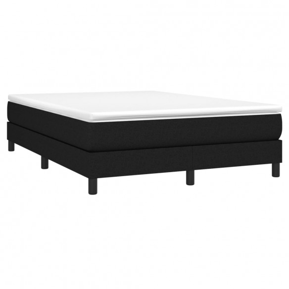 Cadre de lit avec matelas Noir 140x190 cm Tissu