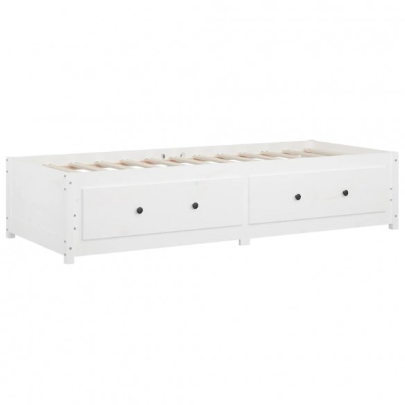 Lit de jour Blanc 90x190 cm Simple Bois de pin massif