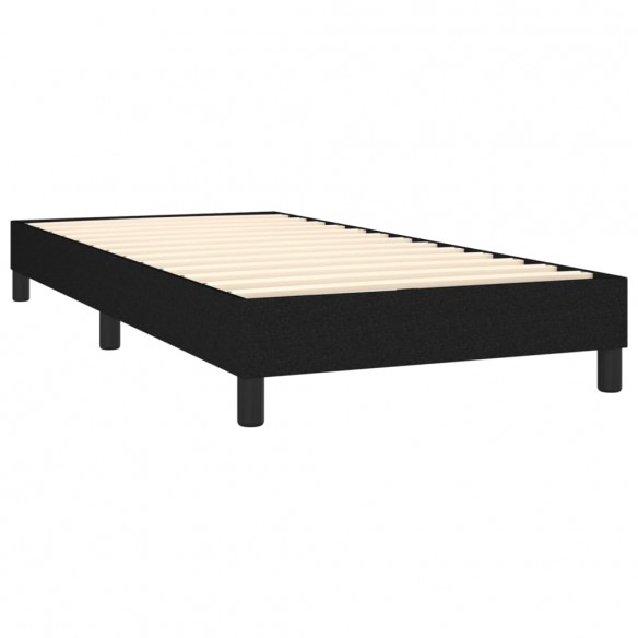 Cadre de lit avec matelas Noir 90x190 cm Tissu