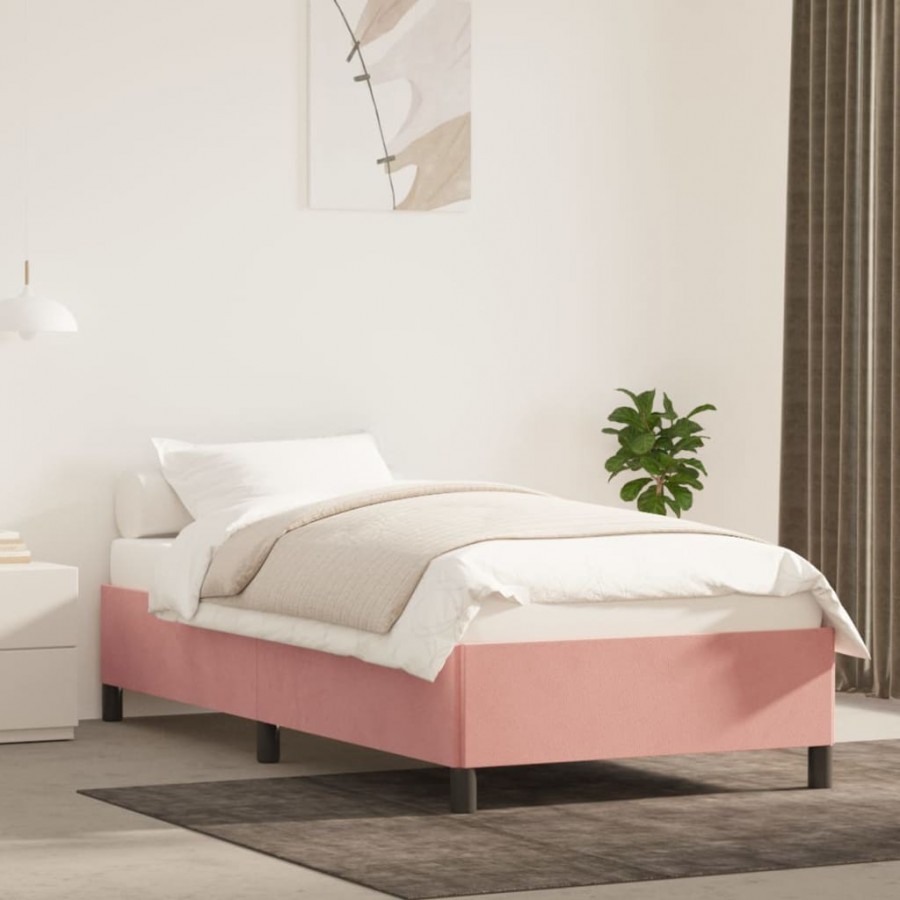 Cadre de lit Rose 90x200 cm Velours