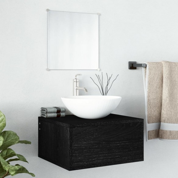 Ensemble de meubles salle de bain 2 pcs noir bois d'ingénierie