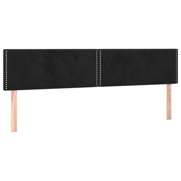 Cadre de lit avec matelas Noir 180x200 cm Velours