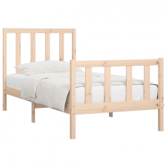 Cadre de lit bois massif 75x190 cm petit simple