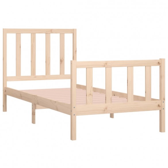 Cadre de lit bois massif 75x190 cm petit simple