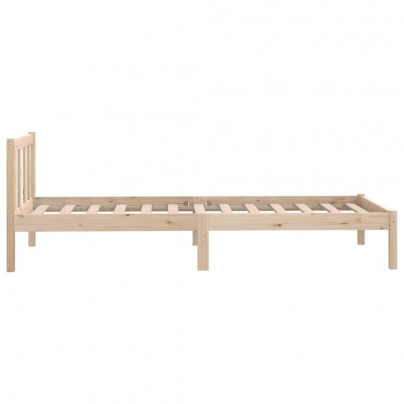 Cadre de lit bois de pin massif 75x190 cm petit simple