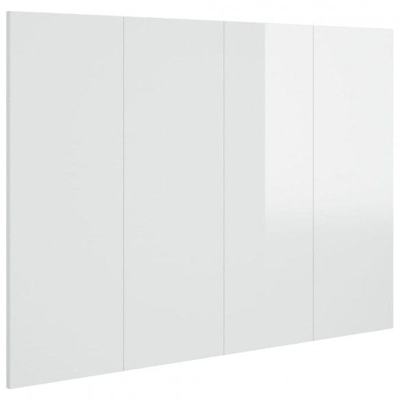 Tête de lit Blanc brillant 120x1,5x80 cm Bois d'ingénierie