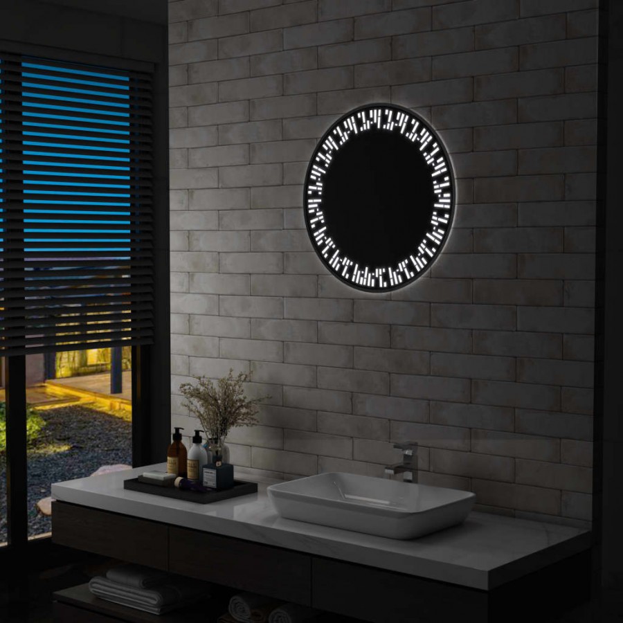 Miroir à LED pour salle de bain 60 cm