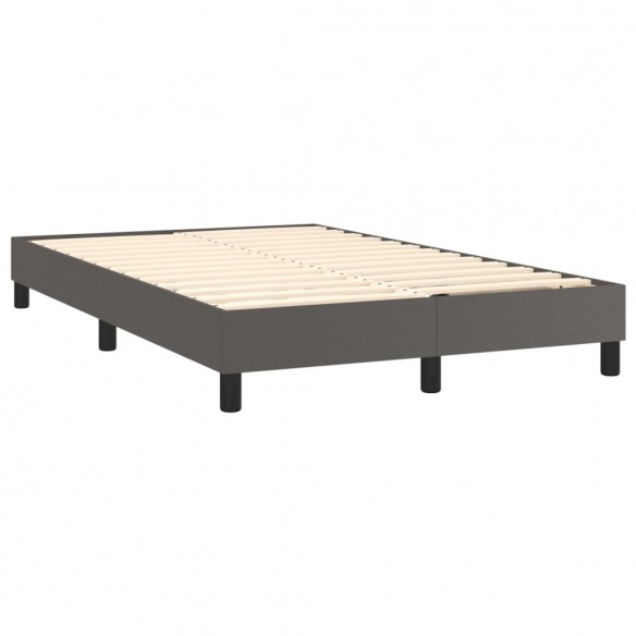 Cadre de lit avec matelas Gris 120x200 cm Similicuir