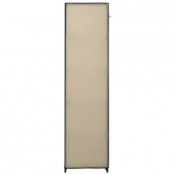 Armoire avec compartiments et tiges Crème 150x45x176 cm Tissu