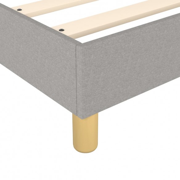 Cadre de lit avec matelas Gris clair 160x200cm Tissu