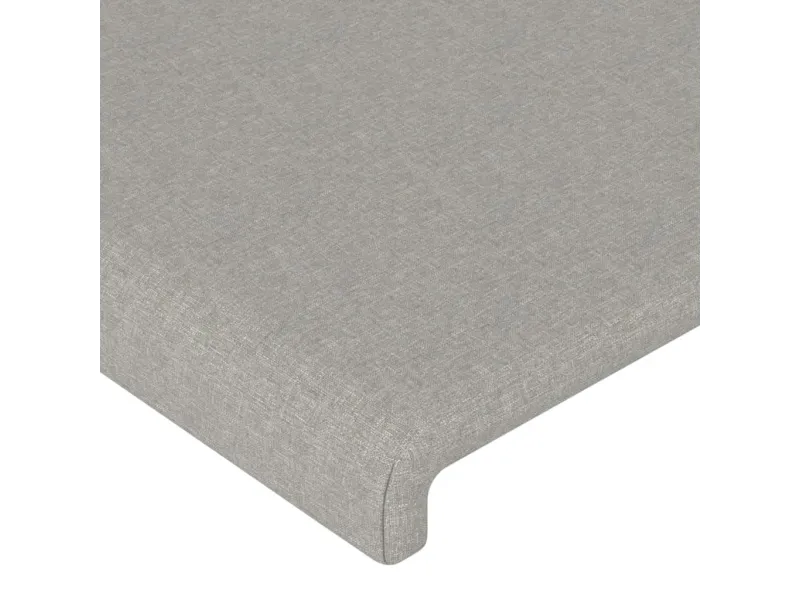 Tête de lit à LED Gris clair 100x5x78/88 cm Tissu