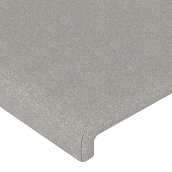 Tête de lit à LED Gris clair 100x5x78/88 cm Tissu