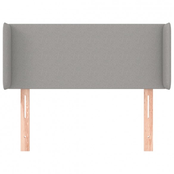 Tête de lit avec oreilles Gris clair 103x16x78/88 cm Tissu