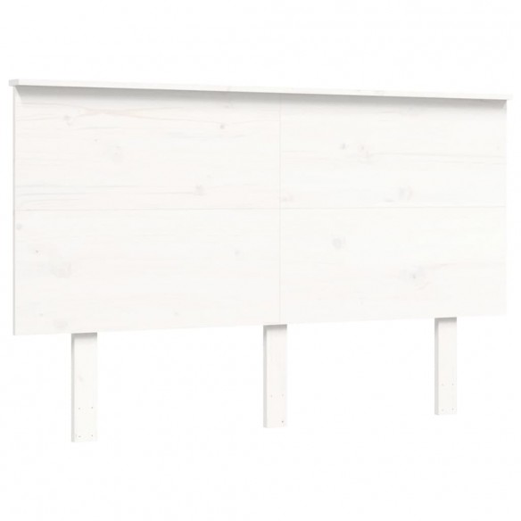 Cadre de lit avec tête de lit blanc 140x190 cm bois massif