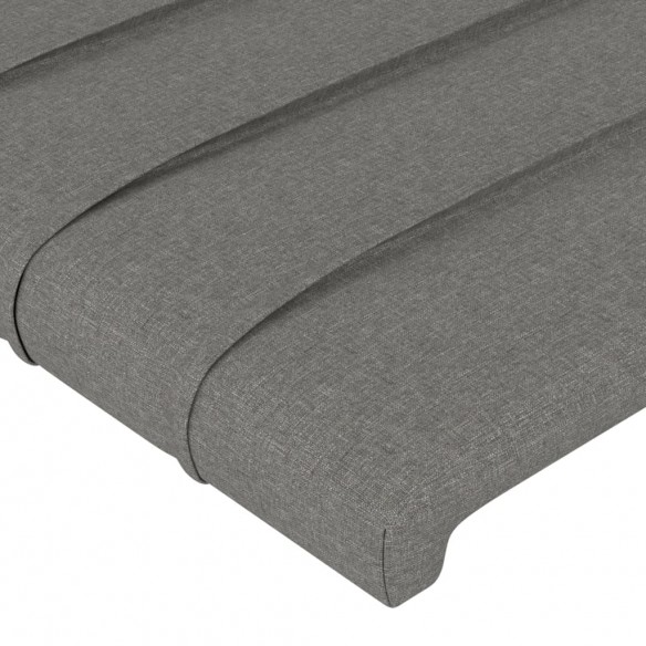 Tête de lit avec oreilles Gris foncé 93x23x78/88 cm Tissu