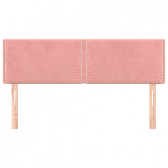 Têtes de lit 2 pcs Rose 72x5x78/88 cm Velours