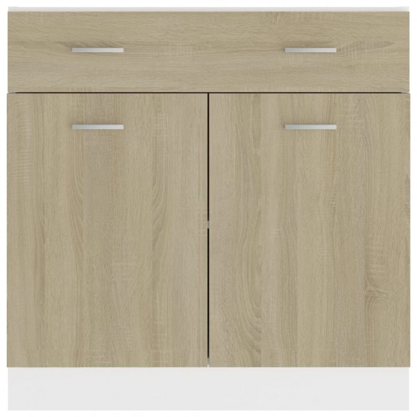 Armoire de plancher tiroir Chêne sonoma 80x46x81,5 cm Aggloméré