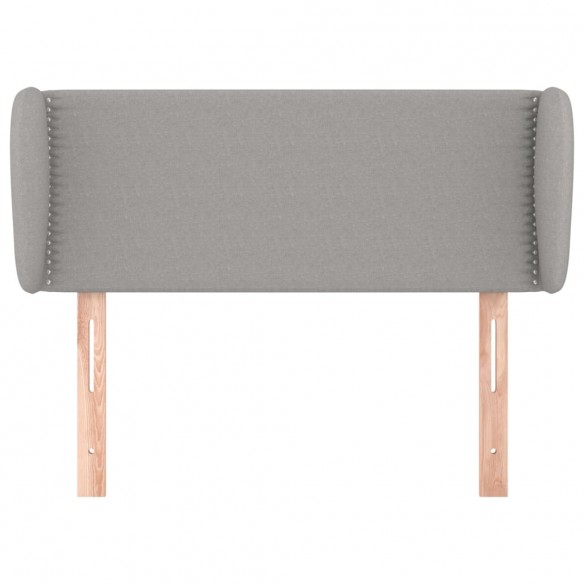 Tête de lit avec oreilles Gris clair 93x23x78/88 cm Tissu