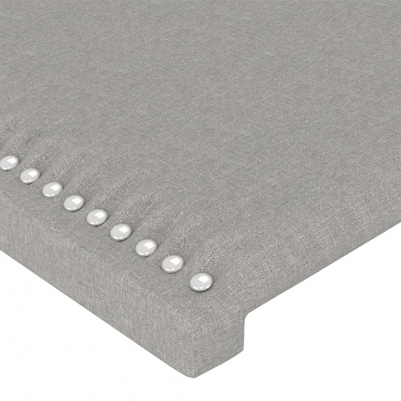 Tête de lit avec oreilles Gris clair 93x23x78/88 cm Tissu