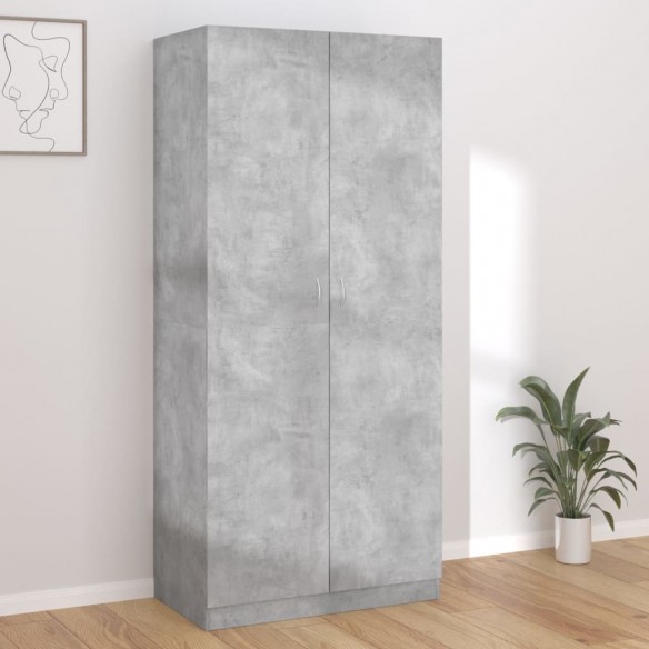 Garde-robe Gris béton 90x52x200 cm Aggloméré