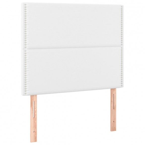 Têtes de lit 2 pcs Blanc 100x5x78/88 cm Similicuir