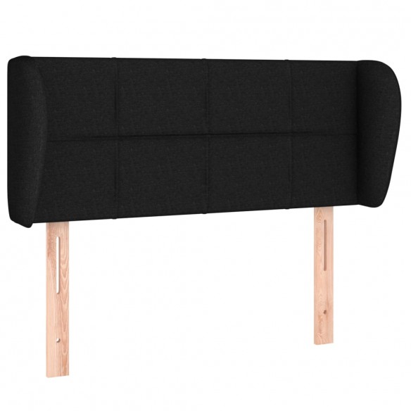 Tête de lit avec oreilles Noir 93x23x78/88 cm Tissu