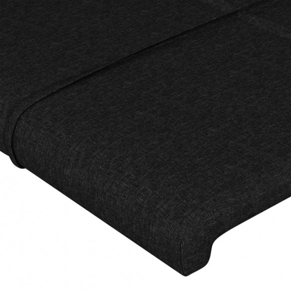 Tête de lit avec oreilles Noir 93x23x78/88 cm Tissu