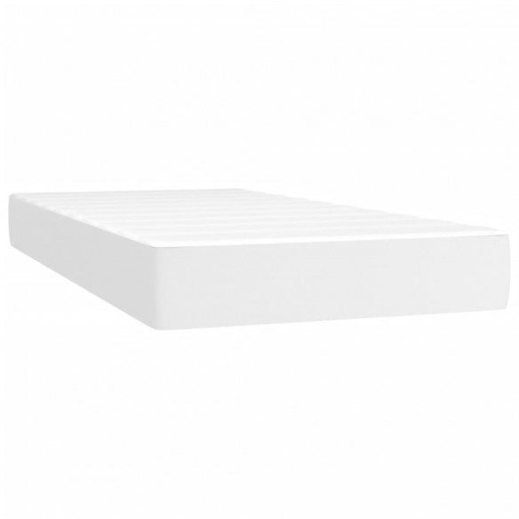 Cadre de lit avec matelas Blanc 200x200cm Similicuir