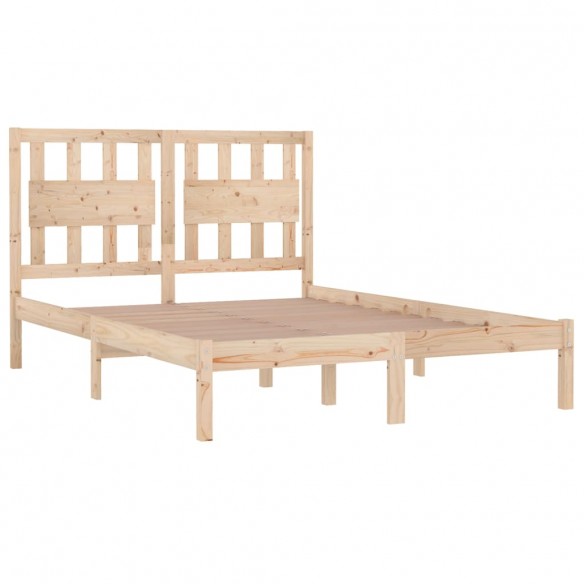 Cadre de lit Bois de pin massif 140x190 cm