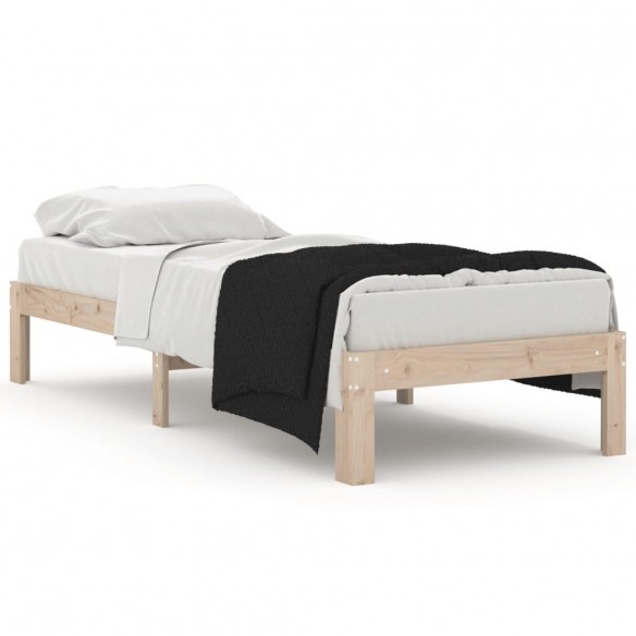 Cadre de lit bois massif 75x190 cm petit simple