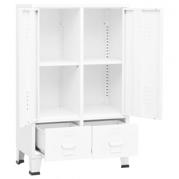 Garde-robe industrielle Blanc 67x35x107 cm Acier