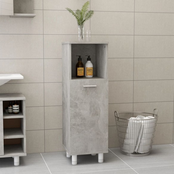 Armoire de salle de bain Gris béton 30x30x95 cm Aggloméré